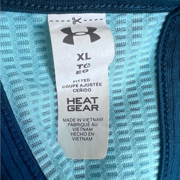 Under Armour Striped Blue Racerback Tank top Size XL - Picture 5 of 8